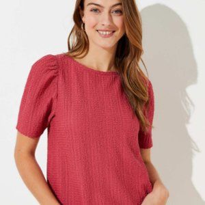 NWT! LOFT Puff Sleeve Top, Sm. Petite